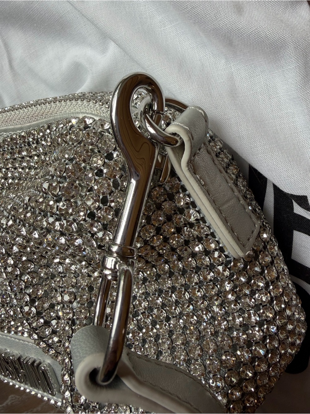 Love Moschino Silver Crystal Logo Crossbody - Picture 5 of 14